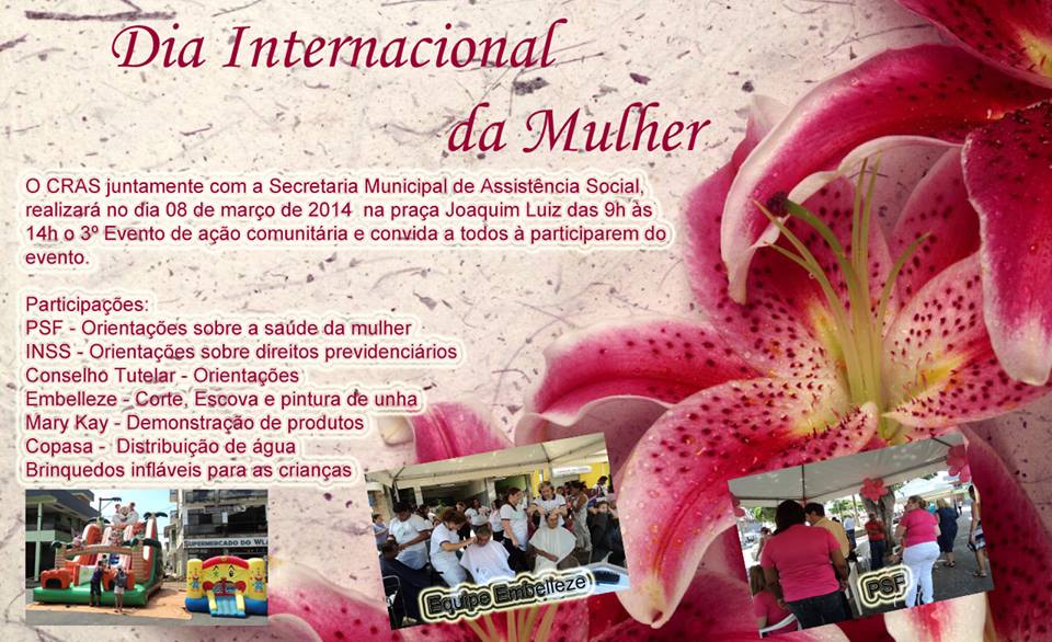 DIA INTERNACIONAL DA MULHER - ITAPEVA-MG