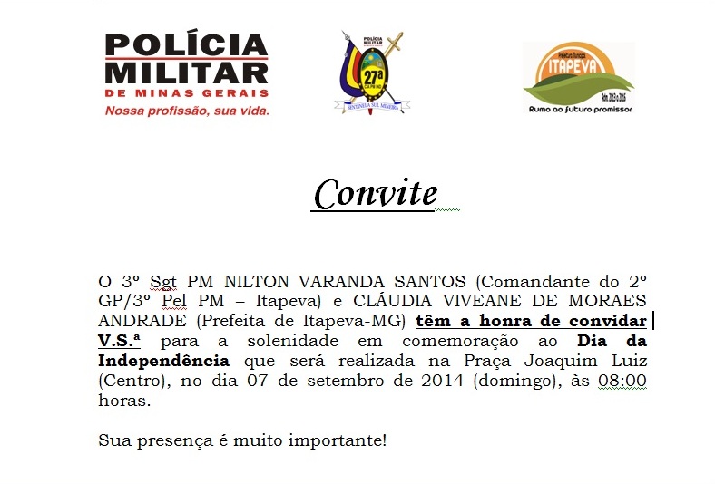 CONVITE 7 DE SETEMBRO DE 2014